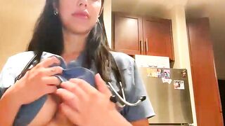 luxcher22 - Cute little girl in a doctor's costume cooks food and chatting sweetly with the chat room