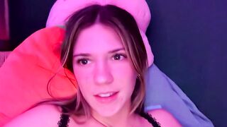 oliviahansleyy - Little girl with small tits posing in front of the camera and chatting nicely