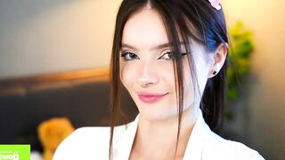 bellacle -  Adorable babe sweetly chatting and teasing in front of the camera