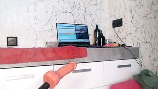 simplegirl1996 - Lush ass brunette fucks with a rubber cock and gets colossal pleasure