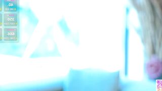 emmasn0w - Young woman with small tits pleasures her pussy with fingers through her panties and gets pleasure