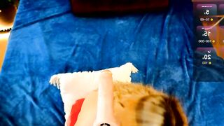 melenn_ - Busty blonde sucks big rubber cock on camera