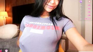 camilagomezz - Slutty brunette in a sexy bodysuit teases in front of the camera