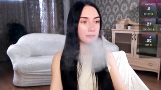 janeprincesskiss -  Young brunette girl sweetly chatting and teasing in front of the camera