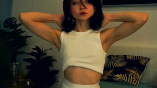 coventinaashfield - Brunette is cute chatting and doesn't want to undress in front of the camera