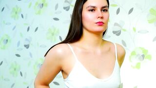 philomenacutsforth - Young brunette cute chatting and teasing in front of the camera and doesn't want to undress in front of the camera